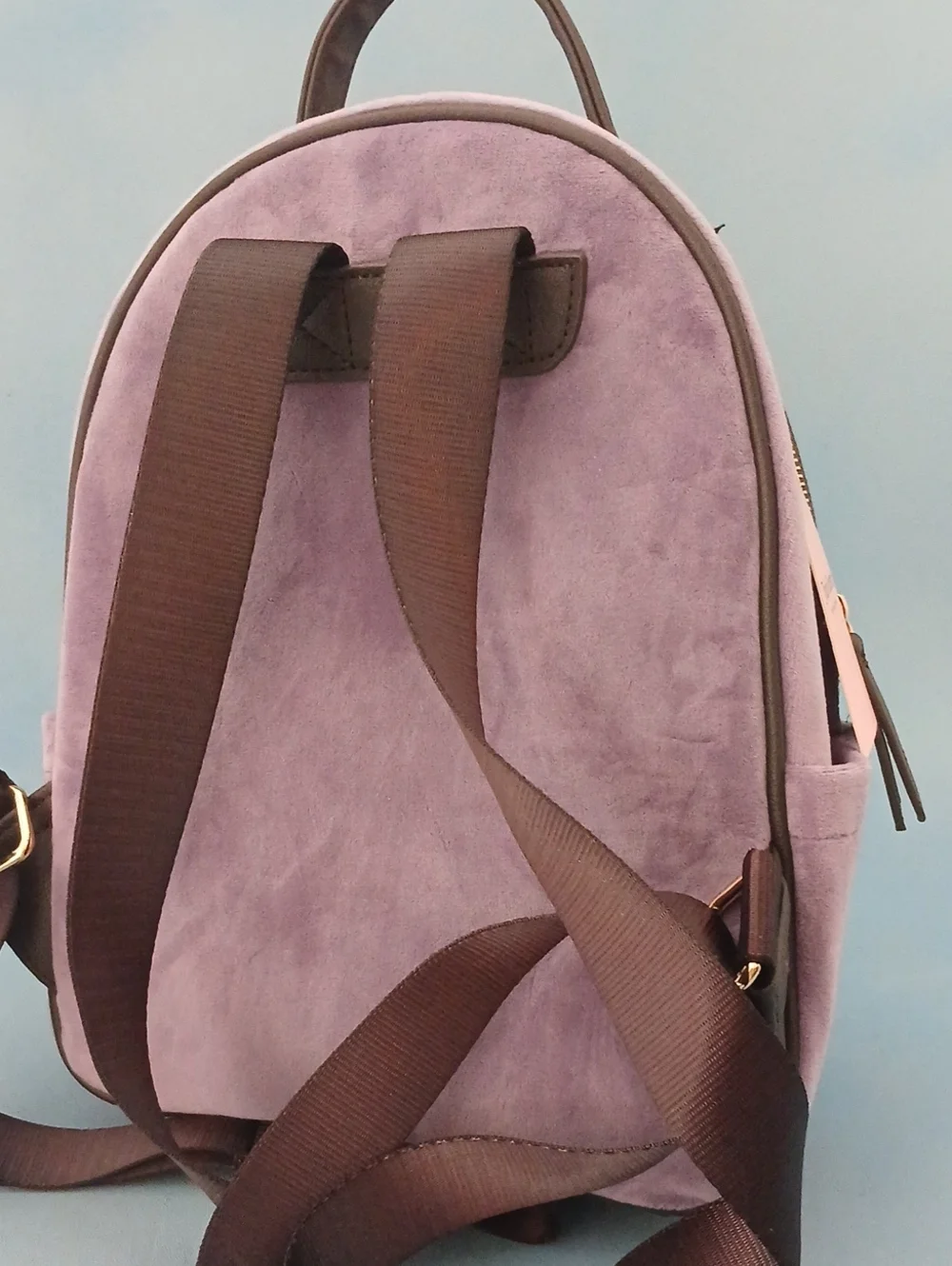 Juicy Couture Purple Velour Small Backpack with Heart Tag 12